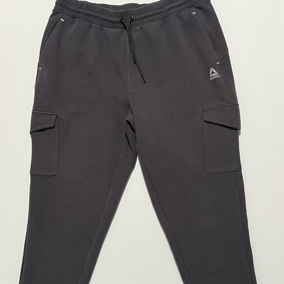 Reebok Cargo Sweatpants Athletic Athleisure Comfy Gray Men's size XXL 2XL - Picture 6 of 6